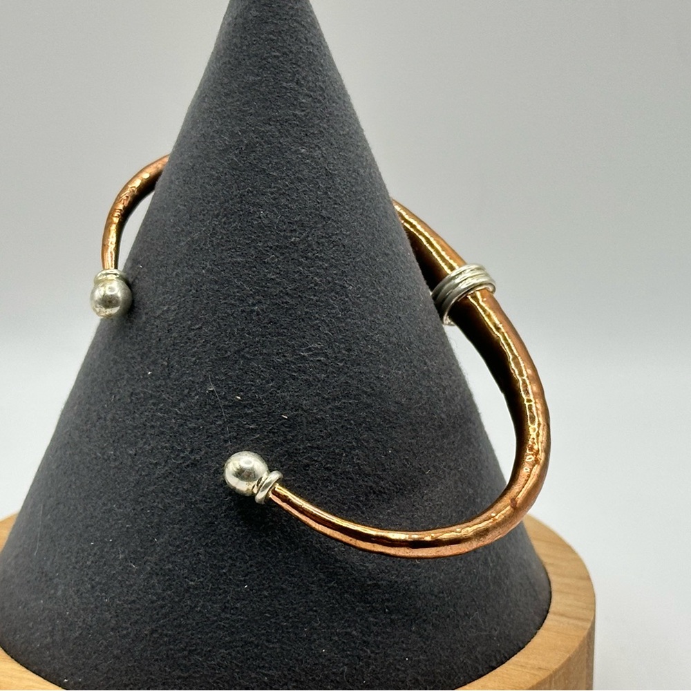 NWOT Elegant Copper and Silver Cuff Bracelet - Picture 2 of 4